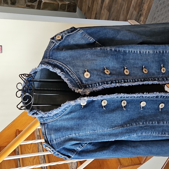 👚Open Style Jean Jacket - Picture 2 of 8